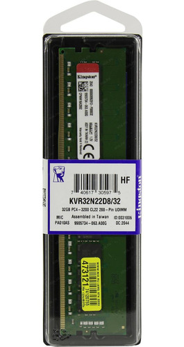 Memoria Kingston 32gb Ddr4 3200 Tranza