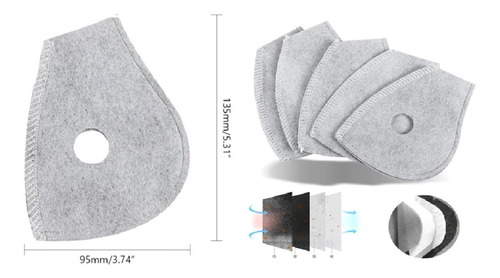 4 Filtros De Respiración Reemplazable Para Máscaras Faciales