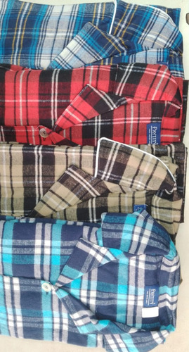 Imagen 3 de 8 de Pijama Hombre Invierno Abotonado Casaca Prendida Viyela