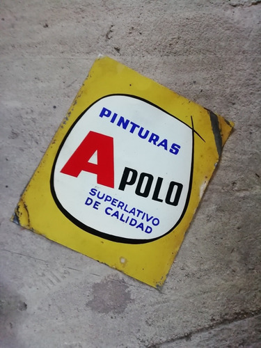 Cartel De Chapa Pinturas Apolo 