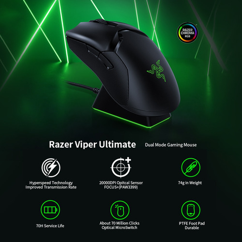 Imagen 6 de 6 de Indicador Óptico Hyperspeed Ultimate Viper Mouse Razer
