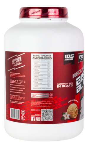 Redline Proteina Hidrolizada Bison Blaze Vainilla 3.6kg