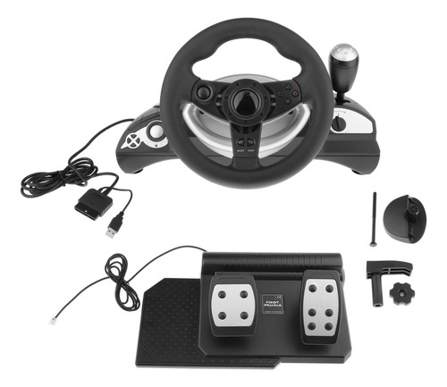 Pedal Del Volante Del Juego De Carreras De Coches De Negro