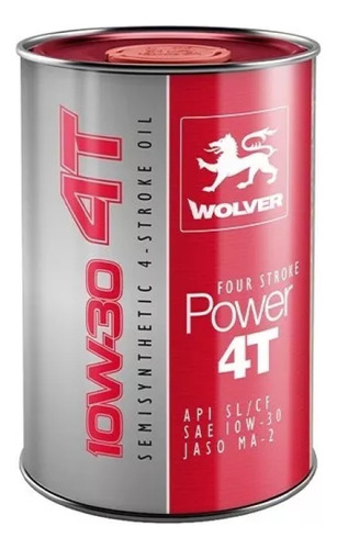 Aceite Wolver Four Stroke Power 4t 10w30 X1lt