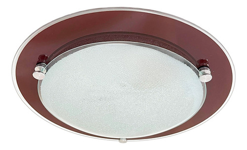 Lampara De Techo Luz Ideal, Plafón Redondo Chocolate. Diamantado