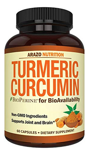 Curcuma Curcumina Con Bioperine 1300 mg Con Black Pepper  c