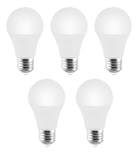 Pack X 5 Foco Lampara Led Bulbo 12w = 100w E27 Eco 