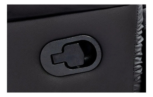 Sofá Reclinable Rosen Jarrie 2 Cuerpos Manual Ecocuero Negro