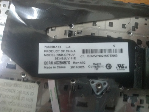 Teclado Hp Modelo Nsk-cp1uv Se Vende Por Tecla O Completo (Usado)