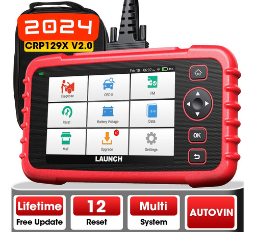 Escaner Launch X431 Crp129 X Calibra Cuerpo De Ac,tpms Nuevo Mas Conector De Tsuru Gratis 