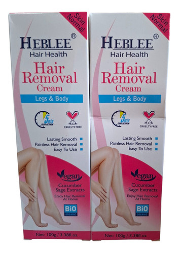 Pack De 2 Heblee Crema Depilatoria Todo El Cuerpo 100ml