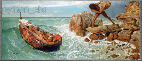 Cuadro Odiseo Y Polifemo - Arnold Böcklin - Año 1896