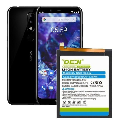 Batería Nokia 5.1 Plus / 6.1 Plus He342 3060mah Marca Deji