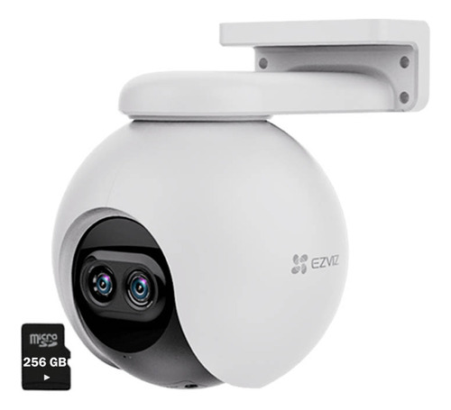 Cámara Vigilancia Exterior C8pf Full Hd Ezviz 360° + Sd256gb