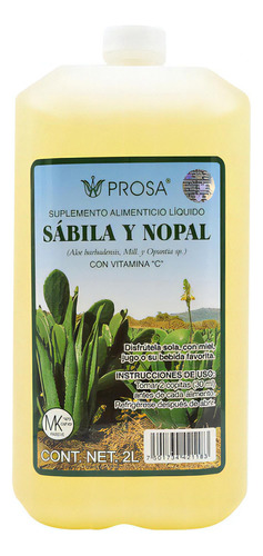 Bebida De Sabila Y Nopal Con Vitamina C 2 L Prosa