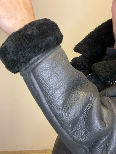 Campera Cuero Con Cordero Para Hombre (Usado)
