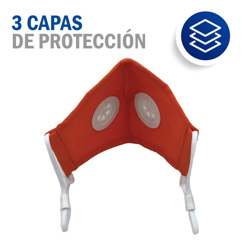 Imagen 4 de 9 de Cubrebocas Lavable Reusable Valvula Filtro N95 Para Niño