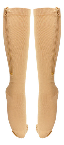 Calcetines De Compresión Con Cremallera Para Mujer, 1 Par, 1