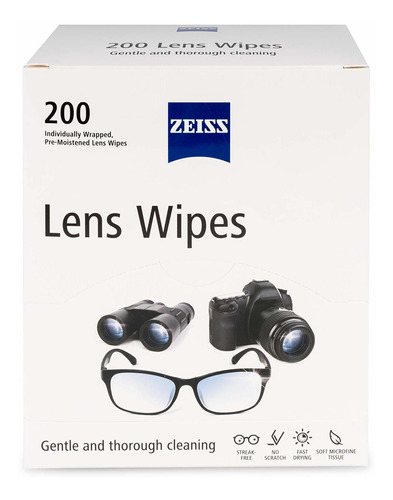 Zeiss - Toallitas De Limpieza Prehumedecidas Para Lentes, 2.