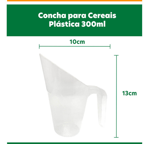 Kit 10 Potes Acrílico Quadrado C/ Tampa 7,4l + Conchas 300ml