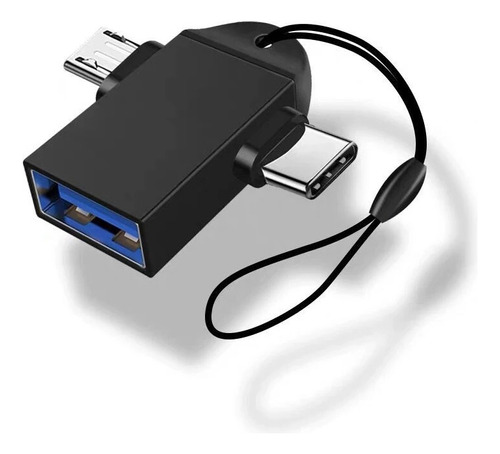 Adaptador Lector Convertidor Usb 2 En 1 Tipo C P/ Celulares 