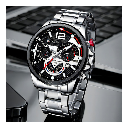 Reloj Curren 8395sl Plateado Hombre