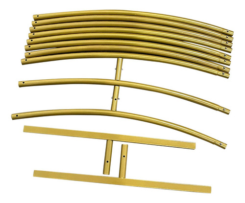Soporte De Fondo Redondo Dorado, Círculo De 10 Secciones 2m