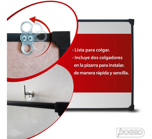 Pizarra Blanca 60x80cm + Accesorios Gratis