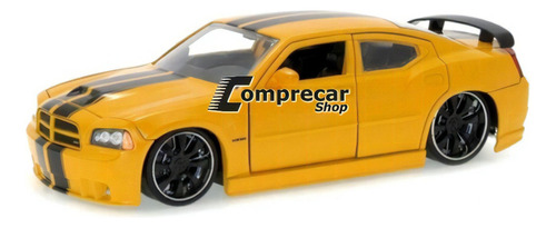 Miniatura Dodge Charger Srt8 2006 Amarelo Jada Toys 1/24