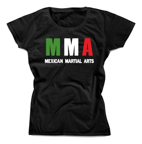 Playera Mma Artes Marciales Mixtas Mexico Martial Arts Mujer