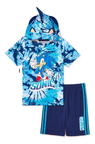 Conjunto Para Niño De Sonic Short Y Franela Talla 6