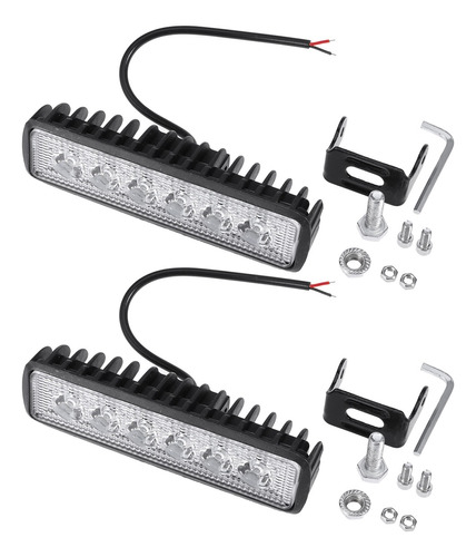 Luz De Trabajo Led De 18 W, 2 Unidades, Foco Antiniebla, Con