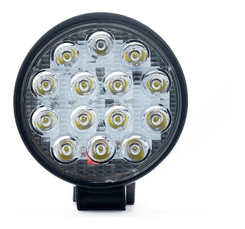 Faro Led Redondo Auxiliar 14 Led 42w 4x4 Agro Off Road