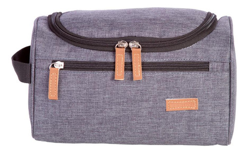 Necessaire Grande Masculina Com Alça - Cinza