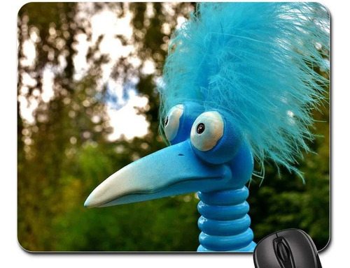 Mouse Pad - Joker Blue Funny Weird Bird Cute Feather 2