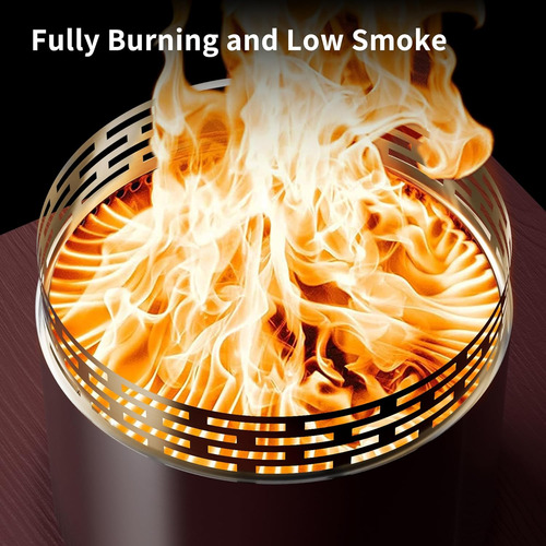 Fogata Sin Humo Con Cenicero Extraíble | Chimenea Portátil D