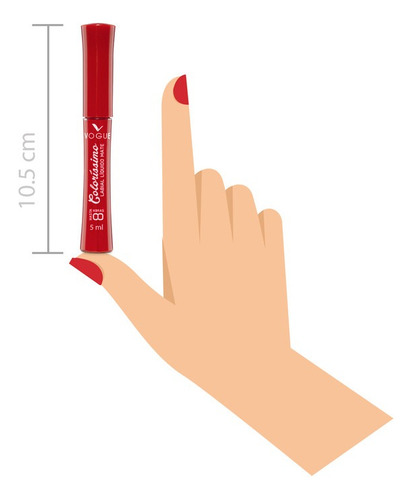 Labial Liquido Vogue Indeleble Larga Duración Colorisimo 5ml Amaranto Matte