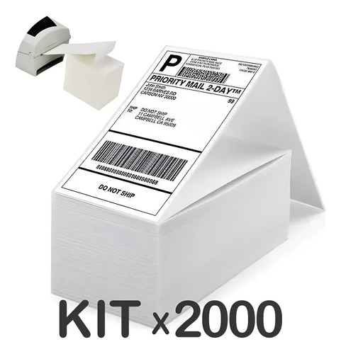 2.000 Etiqueta Térmica Sem Rolo 10x15 100x150 Formato Resma
