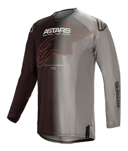 Polera Alpinestars Techstar Phantom 2021 (gris/naranjo)