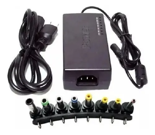 Cargador Portátil Universal 8 Conectores Diferentes Laptop Color Negro