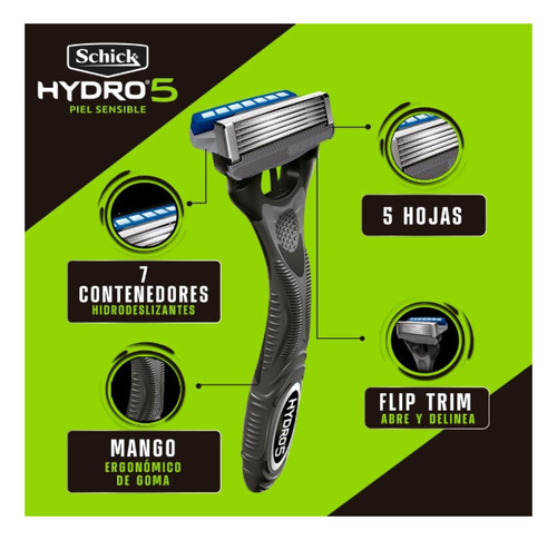 Rastrillos Schick Para Hombre De 5 Navajas 2pack