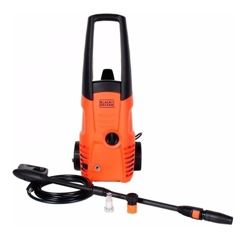 Hidrolavadora eléctrica Black+Decker PW1300SW naranja y negra de 1300W con 100bar de presión máxima 220V - 50Hz