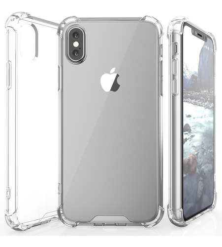 Funda Protector Silicona Trasparente Para iPhone X - Otec