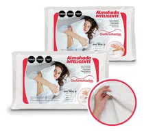 Comprar Pack X2 Almohadas inteligentes DeAlmohadas Memory Foam Color Blanco 57x37x10 cm