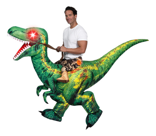 Disfraz De Dinosaurio Inflable Para Adulto De Spooktacular C