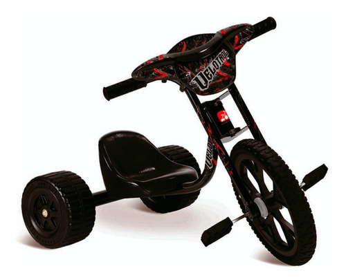Triciclo Infantil Velotrol Preto Regulável Bandeirante 234