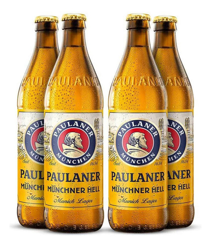 Kit 4 Und Cerveja Paulaner Munchner Hell 500ml