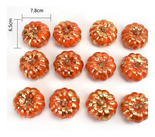 12x Calabaza De Simulación Mini Calabazas Artificiales Para