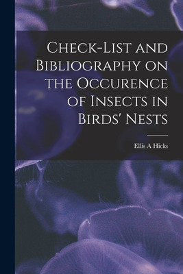 Libro Check-list And Bibliography On The Occurence Of Ins...