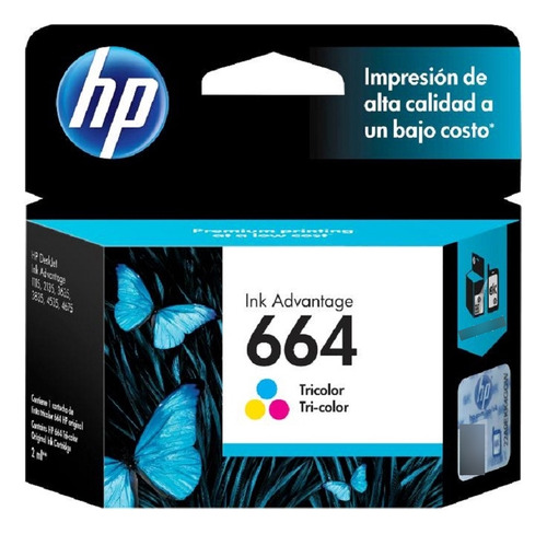 Cartucho De Tinta Hp 664 Tricolor 